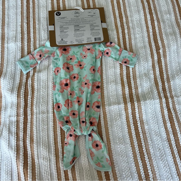 Baby Essentials Newborn Floral Gown & Headband Set - Teal/Pink 0-3M NWT - Picture 10 of 13